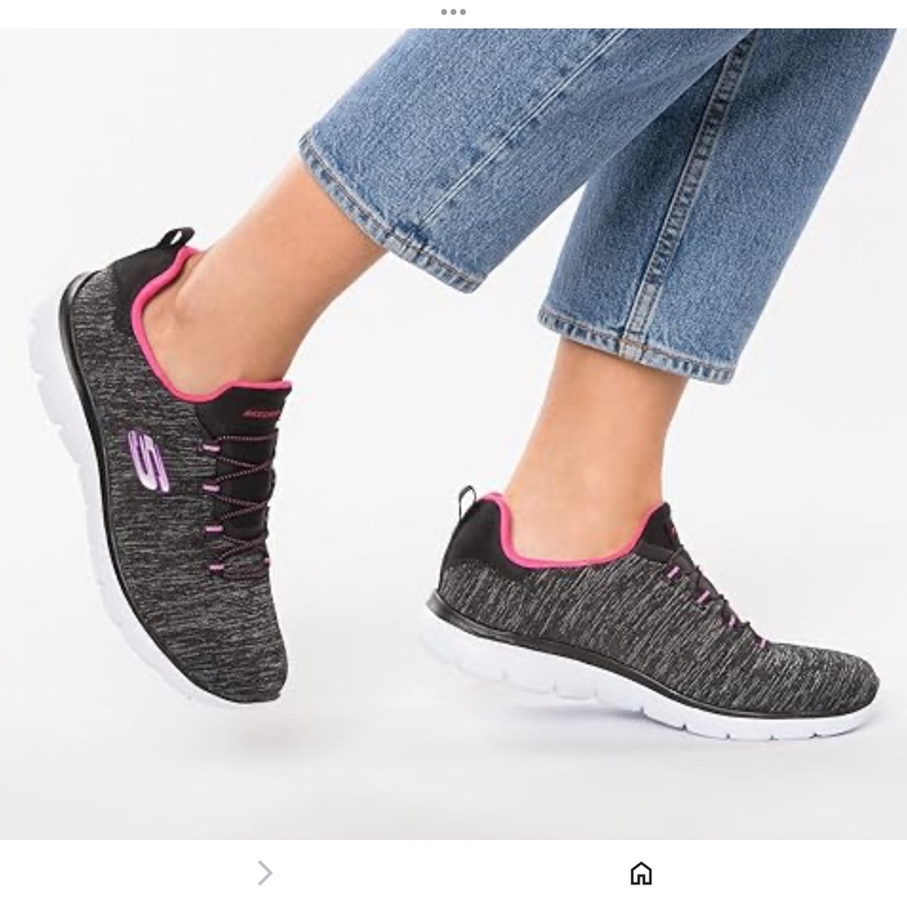 Skechers Summits Quick Getaway Memory Foam Pink and Black Sneakers Size 7 Wide - Picture 10 of 10